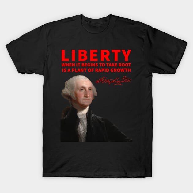 George Washington on Liberty T-Shirt by Retro Patriot